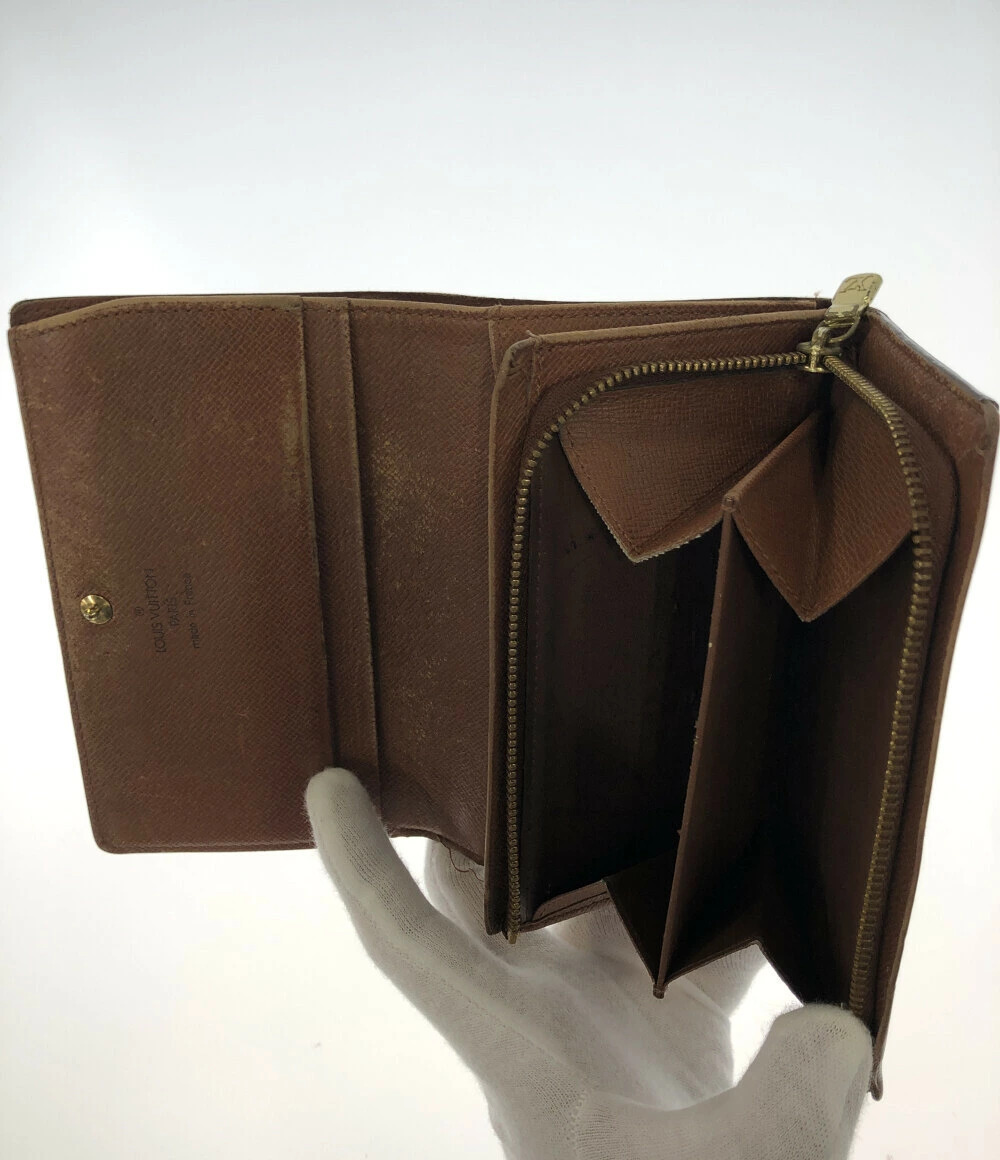 Louis Vuitton Monogram fold Billet Bi Portemonnaie Wallet Tresor Brown